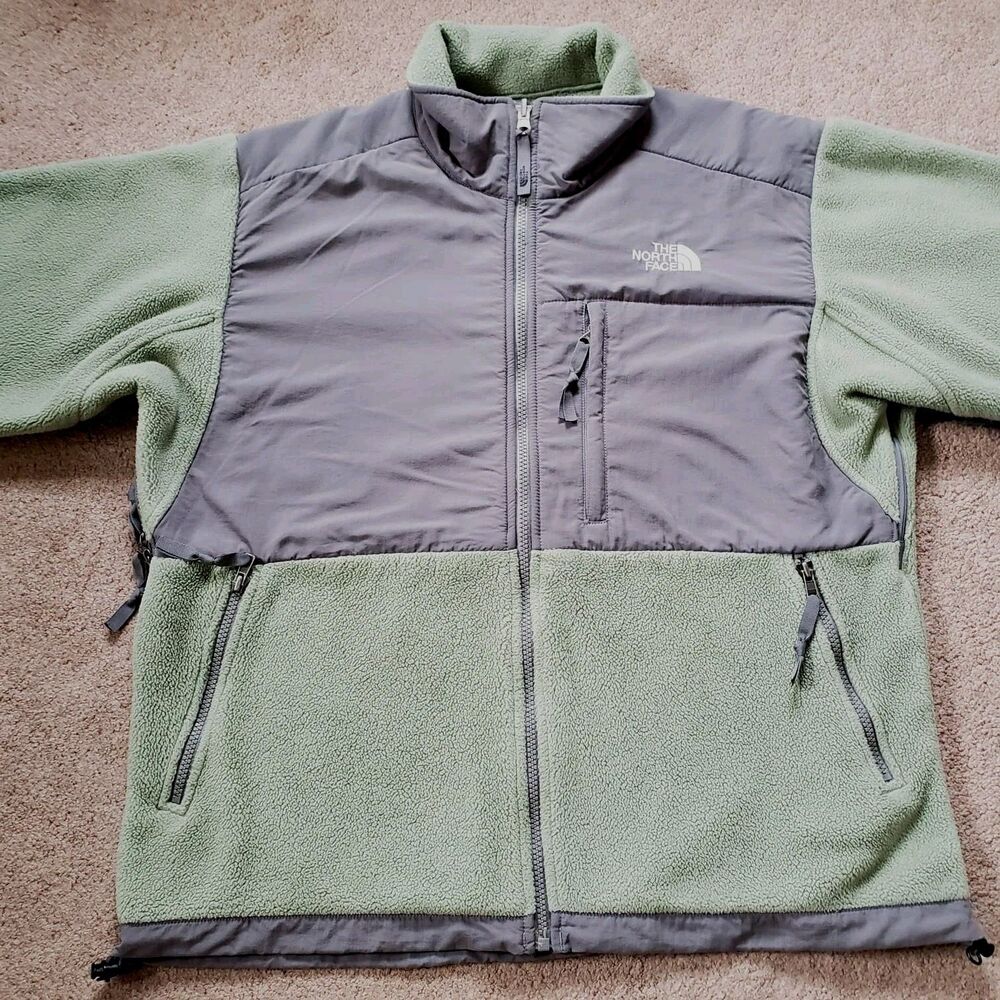 The North Face Denali Polartec Fleece Full Zip Jacket Sage Green Gray Size Large - Picture 5 of 9